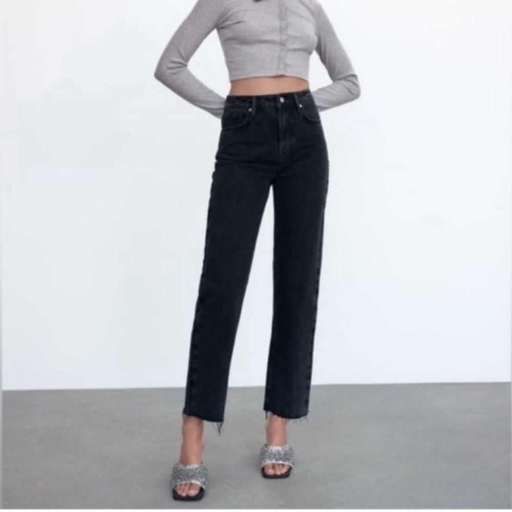 Zara Raw Hem Jeans